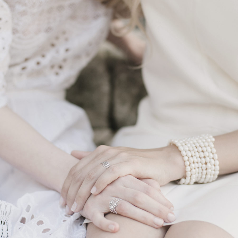 Wedding and Engagement Ring Hand
